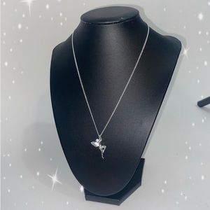 Hang Tight Silver Angel Necklace